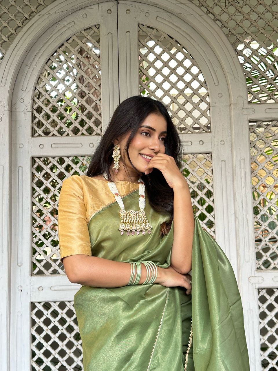 Green Tissue Silk Saree